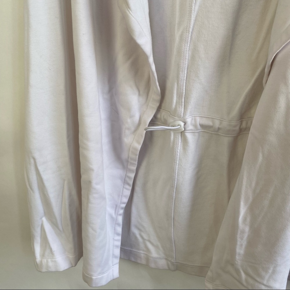 Fabletics White Open Front Hooded Synched Waist V… - image 6